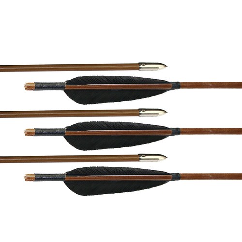 6/12er Pack 32" Bambuspfeile Bogenschießen Jagd Pure Handmade für Recurvebogen Langbogen - Bild 22 von 22