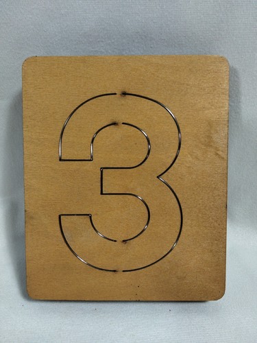 Number 3 4" Accu-Cut Accucut Ellison Educational Wooden Dies 5x6 Arts & Crafts - Picture 1 of 3