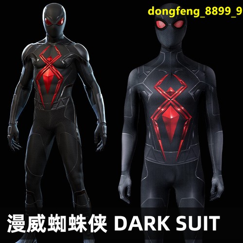 Spider-Man Dark Warsuit Bodysuit Zentai Jumpsuit Halloween Cosplay Costume Gifts