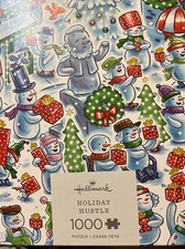 HOLIDAY HUSTLE Hallmark 1000 Piece Jigsaw Puzzle SEALED Snowman Snowmen 2024