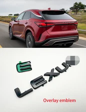 Fit 2023 and up LEXUS RX 350 350h 500H+ BLACKOUT DOOR EMBLEM OVERLAY KIT
