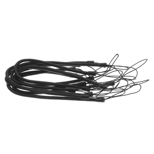10 Pcs Corde Anti Perte pour Stylet Stylo Sangle Noir Plastique Spirale Porte Clé - Photo 2/12