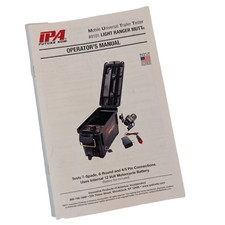Light Ranger Mutt Tester for Trailers IPA Tools 9101, ORIGINAL MANUAL ONLY