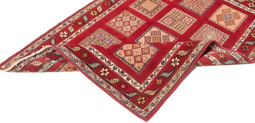 Nimbaft 144x105 cm Handgeknüpfter Perserteppich Nomadic Orient Carpet Rug - Bild 9 von 13