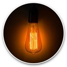 2 x Vinyl Stickers 30cm - Old Vintage Edison Bulb  #45926