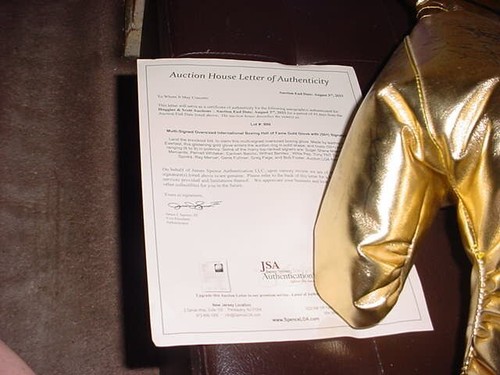 HOF BOXING GLOVE signed by 55+ JSA loa MOSELY~Whitaker~BASILIO~MERCER~SPINKS++++ - Picture 2 of 13
