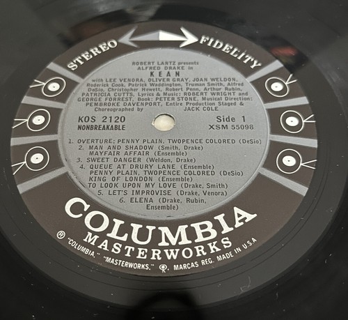 Alfred Drake KEAN LP Columbia 6 Eye KOS2120 33 RPM Stereo Gatefold Vinyl - Picture 3 of 4
