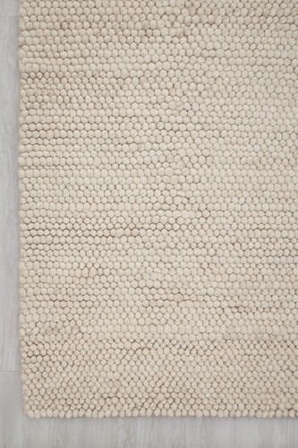 Ivory Pebble Soft Wool Rug Modern Design Hand Woven Wool, CUSTOMIZE in any SIZE - Picture 4 of 14