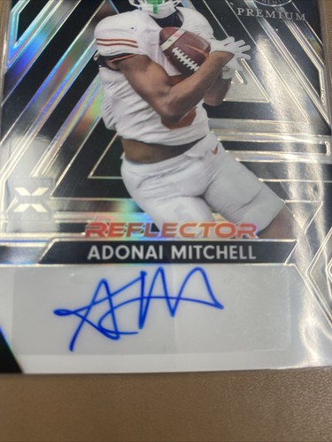 Adonai Mitchell Auto XRC 2024 Leaf Press Pass Black Reflector Rc Autograph #d /2 - Picture 2 of 4