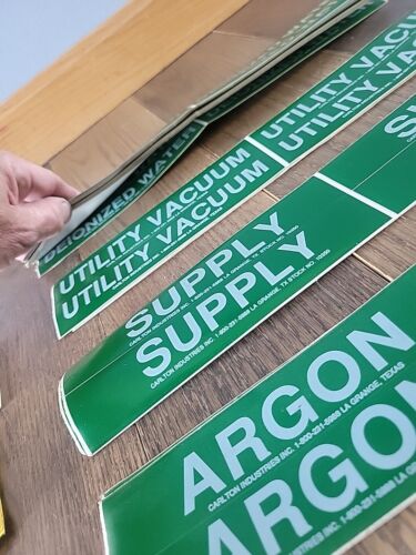8x2 Pipe Marker Vinyl Sign Decal Label Industrial Stickers OSHA GAS BOILER Lot 1 - Picture 10 of 16
