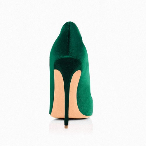 Estileto de terciopelo con punta puntiaguda para mujer Onlymaker tacones altos clásicos - Imagen 23 de 23