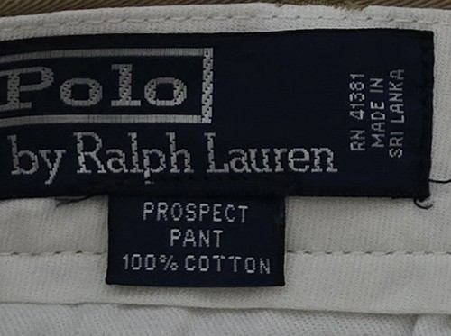 Vintage Polo Ralph Lauren Herren 35x30 (34×29) khakifarbene Prospekthose flache Vorderseite - Bild 13 von 19
