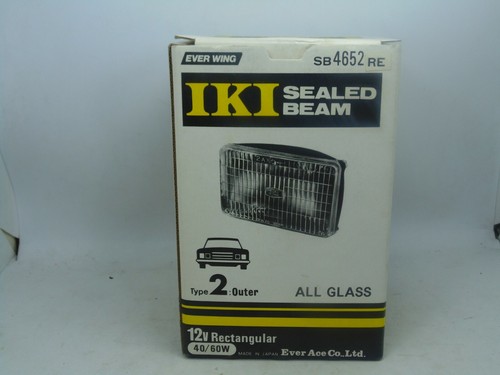 NOS Rare Vintage IKI SEALED BEAM Rectangular Projector 12v 40 / 60W SB 4652 RE - Picture 1 of 11