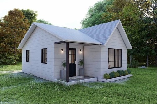 modern house plans Cabana Type small house plan 2bed room Auto CAD File 3D Image - Bild 9 von 9