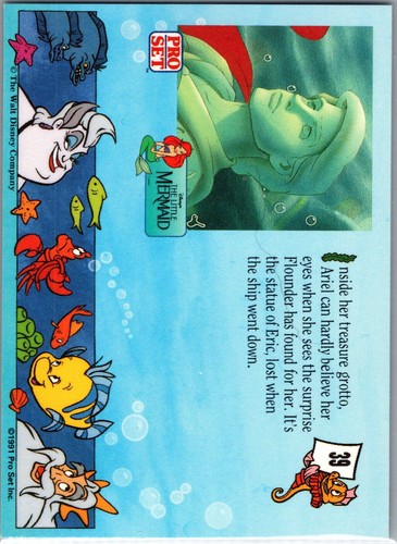 1991 Pro Set The Little Mermaid - #39 - Picture 2 of 2