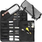 Chef Knife Roll Bag Kitchen Knife Case with 20Pocket Storage Durable Organizer