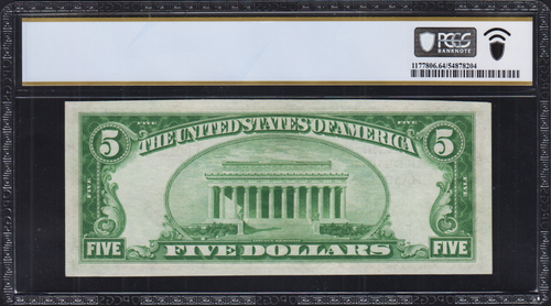 1929 Hamilton Ohio $5 National Banknote Charter 829 PCGS Choice UNC 64 PPQ - Picture 2 of 2