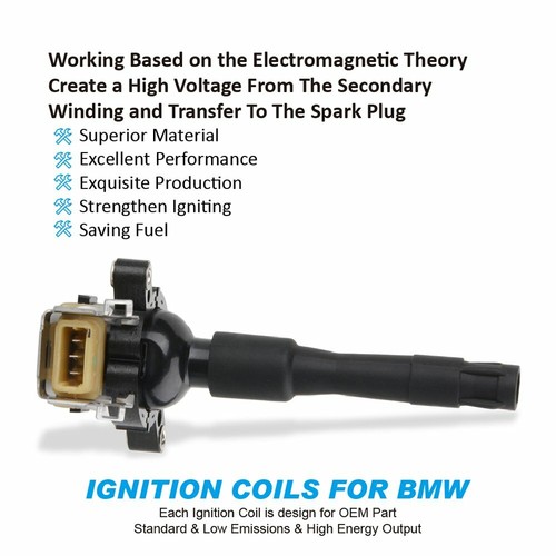 3Pin UF300 Ignition Coil Pack For BMW E46 E39 X5 Z8 E36 L6 325 330 328 525i 540i - Picture 8 of 12