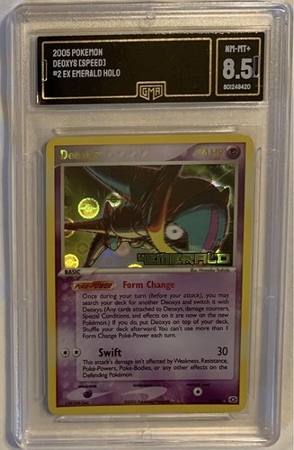 GMA 8.5 Deoxys Emerald Reverse Holographic Pokemon Card - Picture 2 of 4