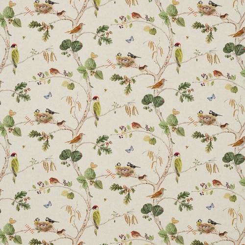 Sanderson Woodland Chorus Linen/Multi Fabric - Picture 1 of 2
