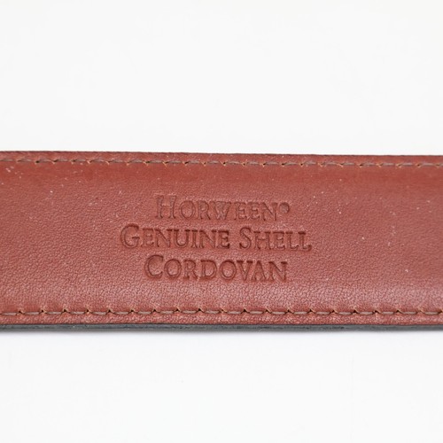 Alden 0915 Horween shell cordovan 5 holes leather belt 34/85 BLACK - Picture 9 of 10