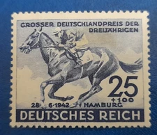 Stamp Germany Deutsches Reich WWII 25 Pfennig 1942 Hamburg Mi. Nr. 814 (29439)