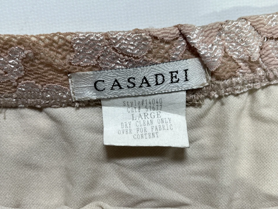 Womens Casadei Beige Skirt Size L Large NEW - Image 3 of 4