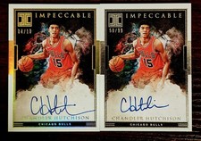 2018-19 Impeccable Rookie Signatures Chandler Hutchison Silver /99 & Gold SP /10