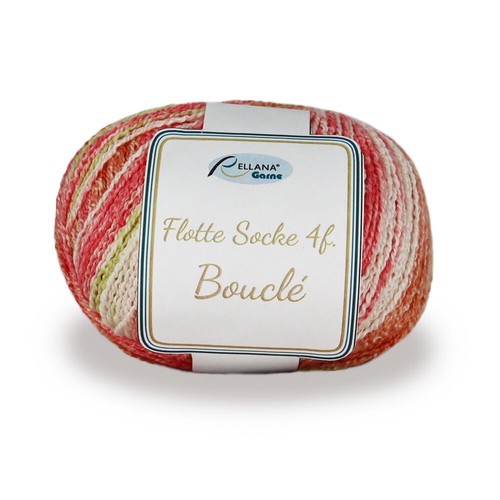 Bamboo cotton sock yarn RELLANA Boucle 50g/1.8 oz- 225m/246yards - Picture 6 of 15