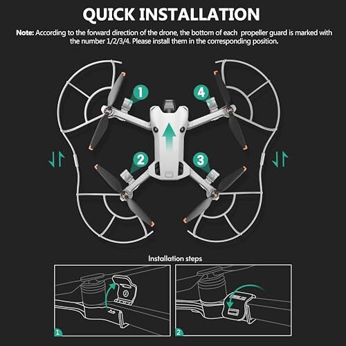 STARTRC Mini 4 Pro Propeller Guard,Protecteur dhélices Amovibles à dégagement R - Photo 2/7