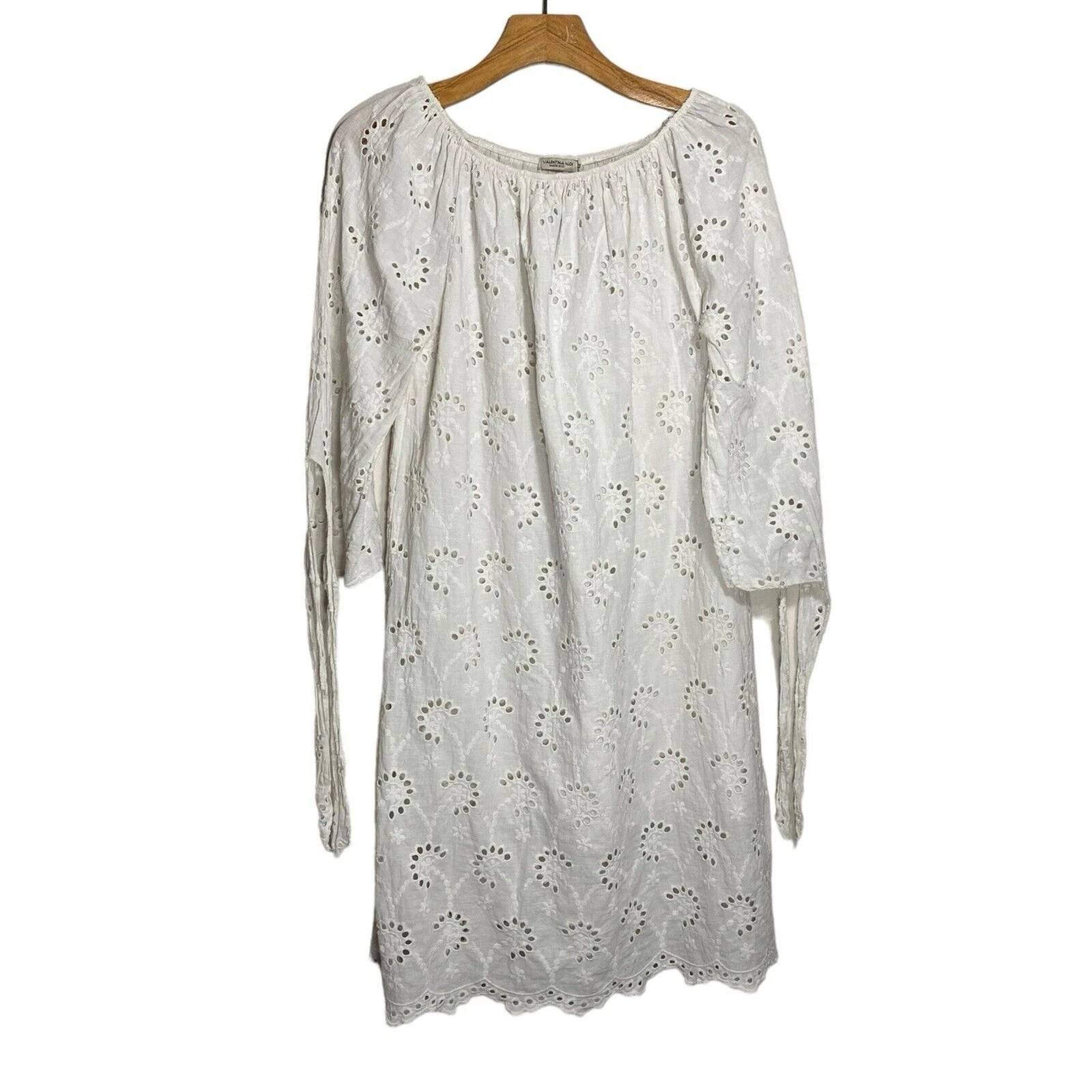 VALENTINO Valentina Naldi Abito Donna Medio Occhiello Romantico Bianco Boho Femminile Italia