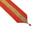 Christmas Table Runner in Red Velvet Effect with Gold Sequin Centre, 2 sizes