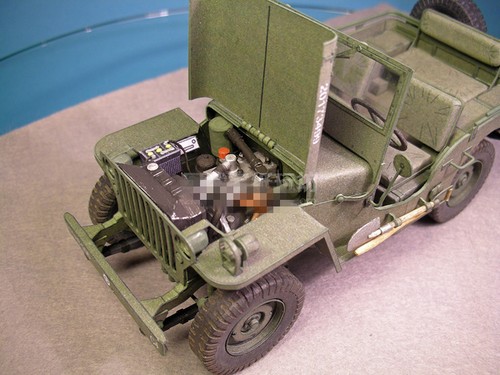 Seconda guerra mondiale Stati Uniti Willys MB Jeep auto camion esercito carta artigianale modello in scala 1:25 - Foto 6 di 12
