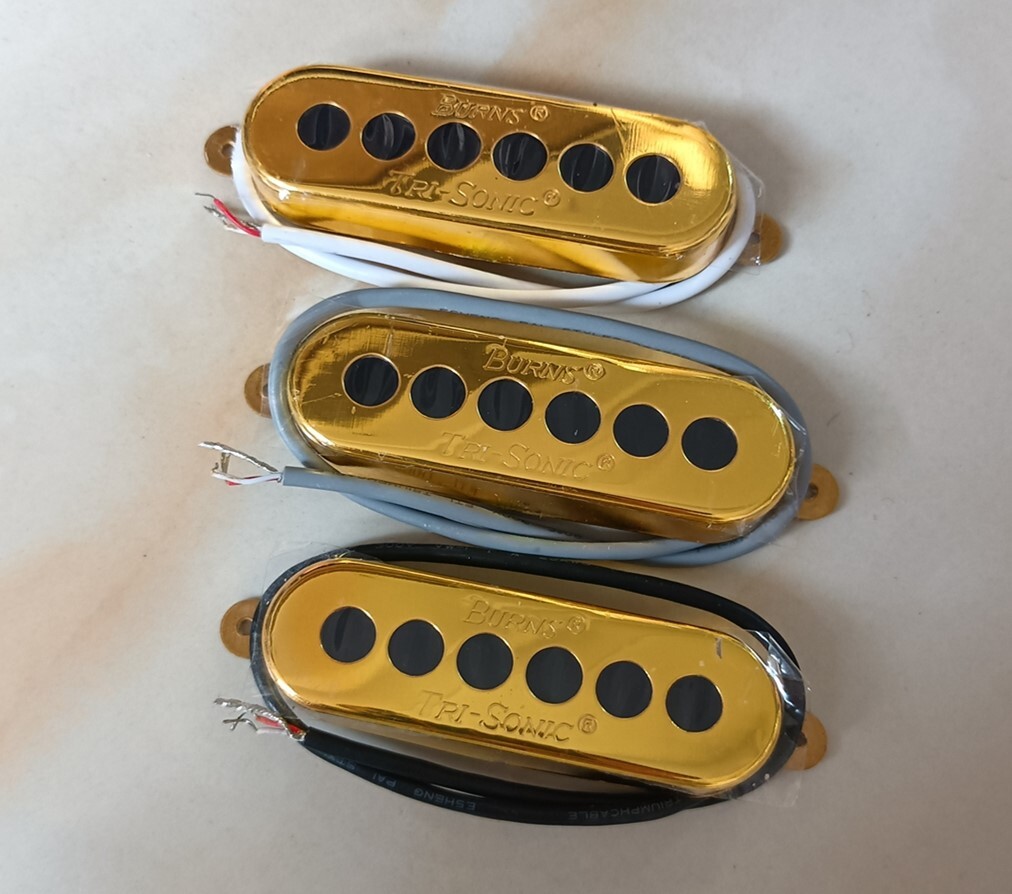 即決：送込 BURNS TRI-SONIC ピックアップ QUEEN Brian May Red