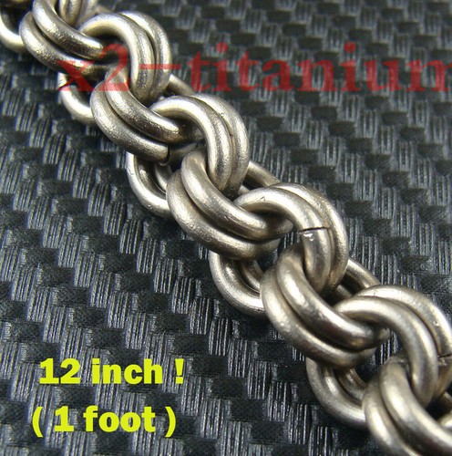 Handmade 10mm width Titanium double ring chain for keychain or ourdoor gear - Picture 6 of 6
