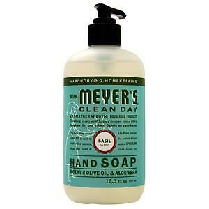 Jabón de manos Mrs. Meyer's Clean Day albahaca 12,5 fl.oz - Imagen 1 de 1