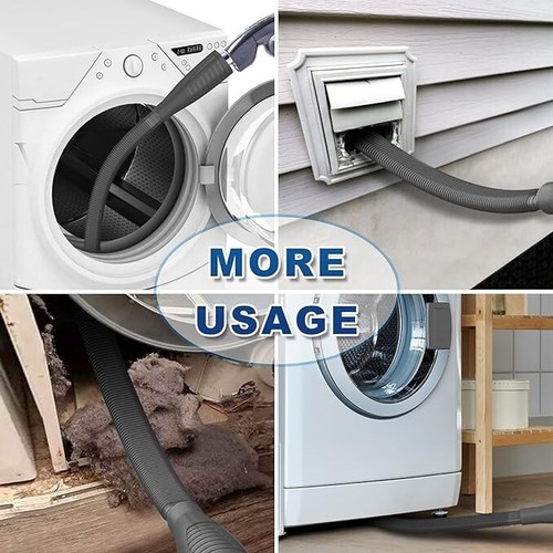 Kit de limpiador para respiraderos de secadora, 2 piezas, manguera de fijación. - Picture 3 of 6