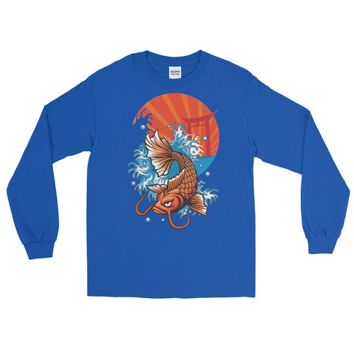 Koi Fish Men’s Long Sleeve Shirt - Picture 9 of 15