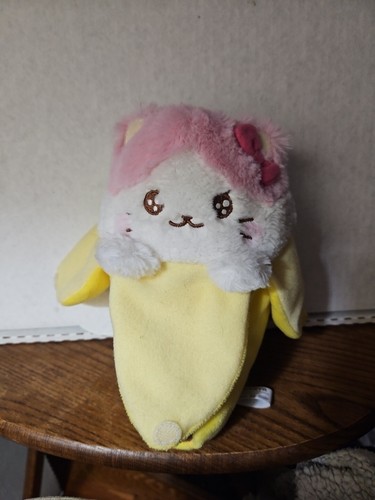 Collectible Funko Bananya Cute Cat w/ Bow in a Pink Banana Stuffed Plush 8" - Picture 3 of 7
