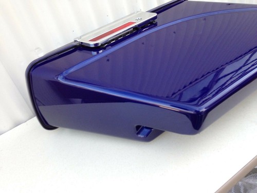 Deep Cobalt Blue stretch saddlebags4 Inch Stretched hardware 4 Harley Davidson - Bild 7 von 8