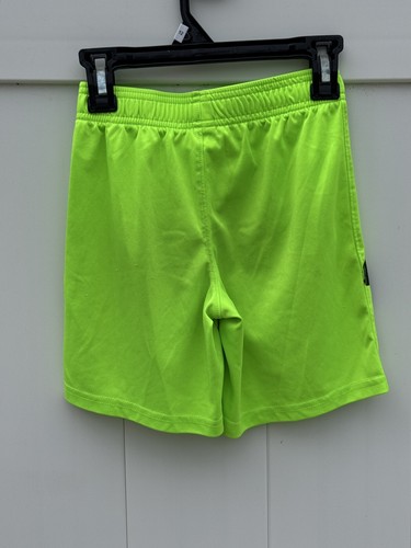 Under Armour Boys/Girls Athletic Shorts Sz 6 Elastic Waist Neon Green - Picture 2 of 3