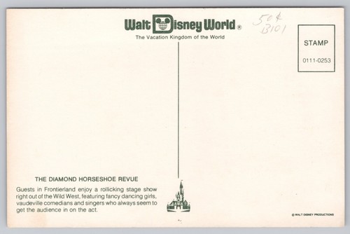 Disney World Postcard Walt Florida The Diamond Horseshoe Revue - Picture 2 of 2