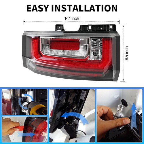 LED Tail Lights Assembly Fit GMC Yukon/Yukon XL Denali SLE SLT 2015 2016 2017... - Picture 5 of 7
