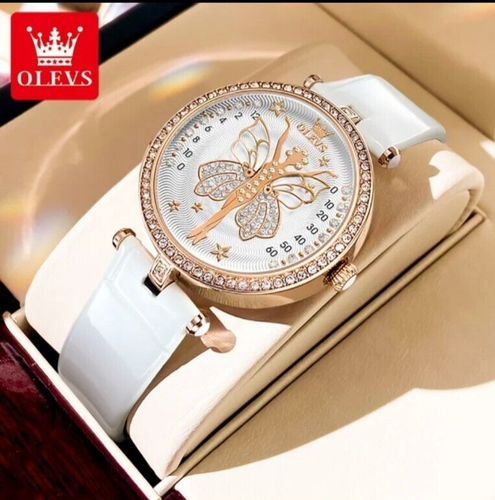 Women's Fashion Elegant Trend Diamond Angel Quartz Watch White. - Picture 6 of 10