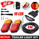 <!--F#f_0-->LED Trailer Tail Light Kits Pair Plug 8m 5 Core Wire Caravan Ute 7 Pin Flat NEW<!--F/-->