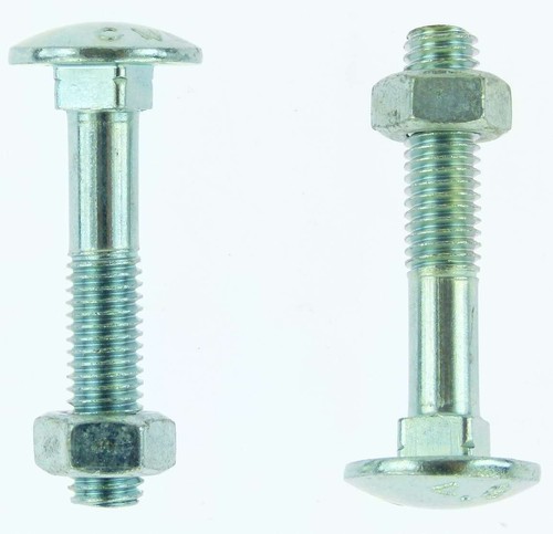 50 Stück M8 x 45 Schlossschrauben mit Mutter, 8x45 Flachrundschrauben DIN 603 Mu - 第 2/2 張圖片