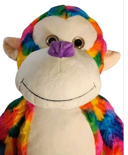 BJ Toy Co Large 24" Plush Monkey Stuffed Animal Rainbow - Picture 6 of 7