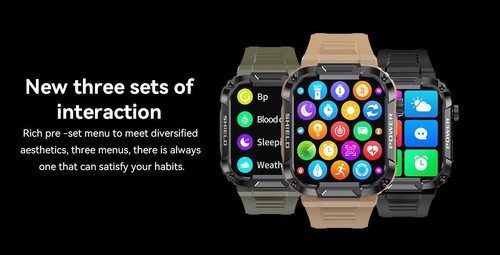 Męski wojskowy inteligentny zegarek Bluetooth Połączenie Smartwatch Ip68 Wodoodporny - Zdjęcie 23 z 32