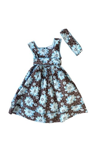 Maggie & Zoe Blue Sleevelss Dress Girls Size 5 - Afbeelding 1 van 3