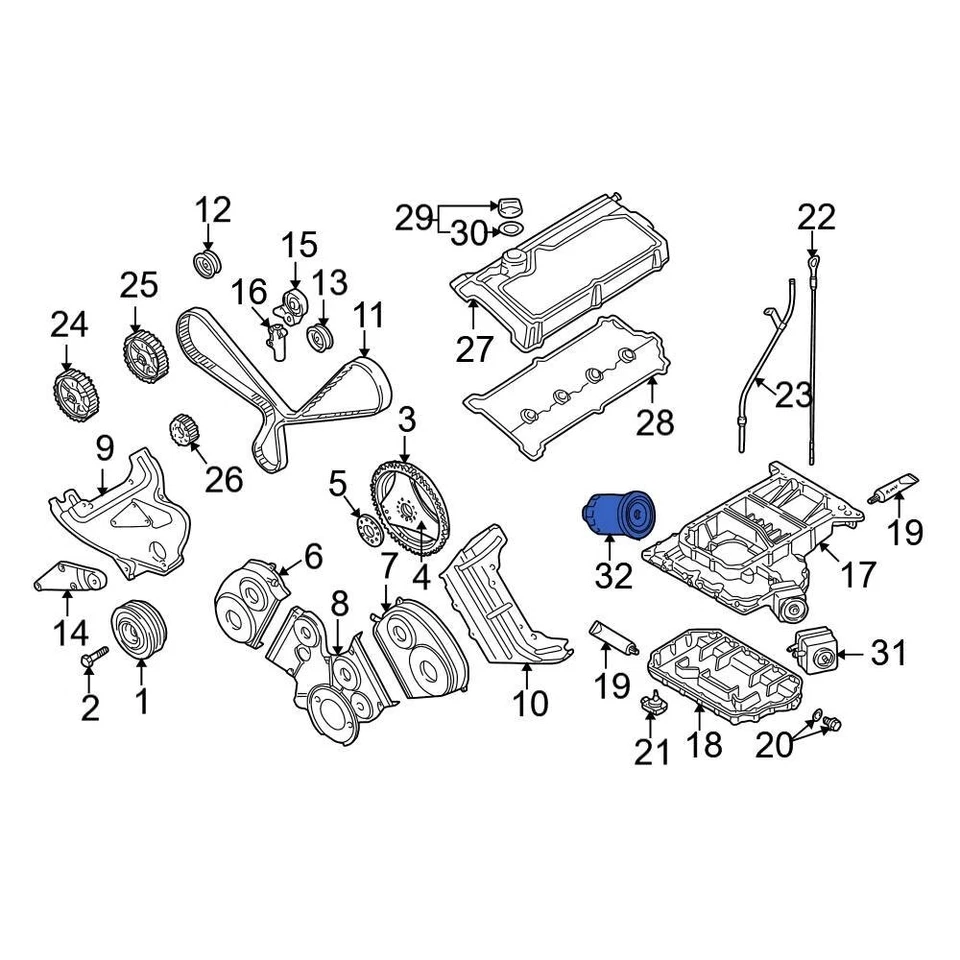 For Audi S4 2000-2002 Audi 078115561J Engine Oil Filter Foto 4 de 4
